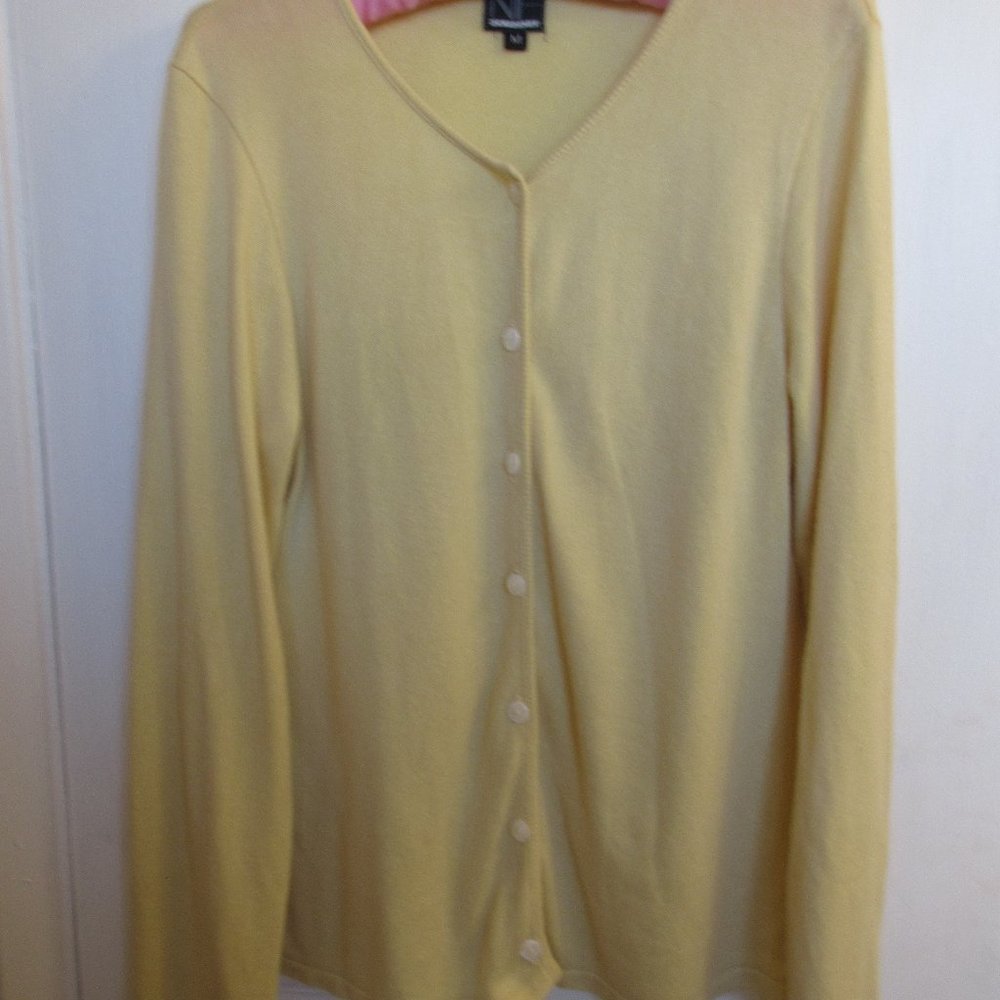 New Frontier Yellow Cotton Summer Sweater